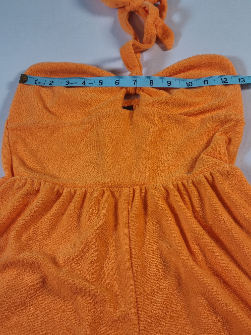 Wild Fable Womens Bright Orange Halter Terry Romper Keyhole NWT XS - Picture 7 of 13